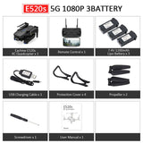 E520S GPS WIFI FPV With 4K/1080P HD Wide Angle Camera 16mins Flight Time Foldable RC Drone Quadcopter