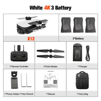 JJRC X12 Aurora 5G WiFi FPV Brushless Motor 1080P/4K HD Camera GPS Dual Mode Positioning Foldable RC Drone Quadcopter RTF VS EX4